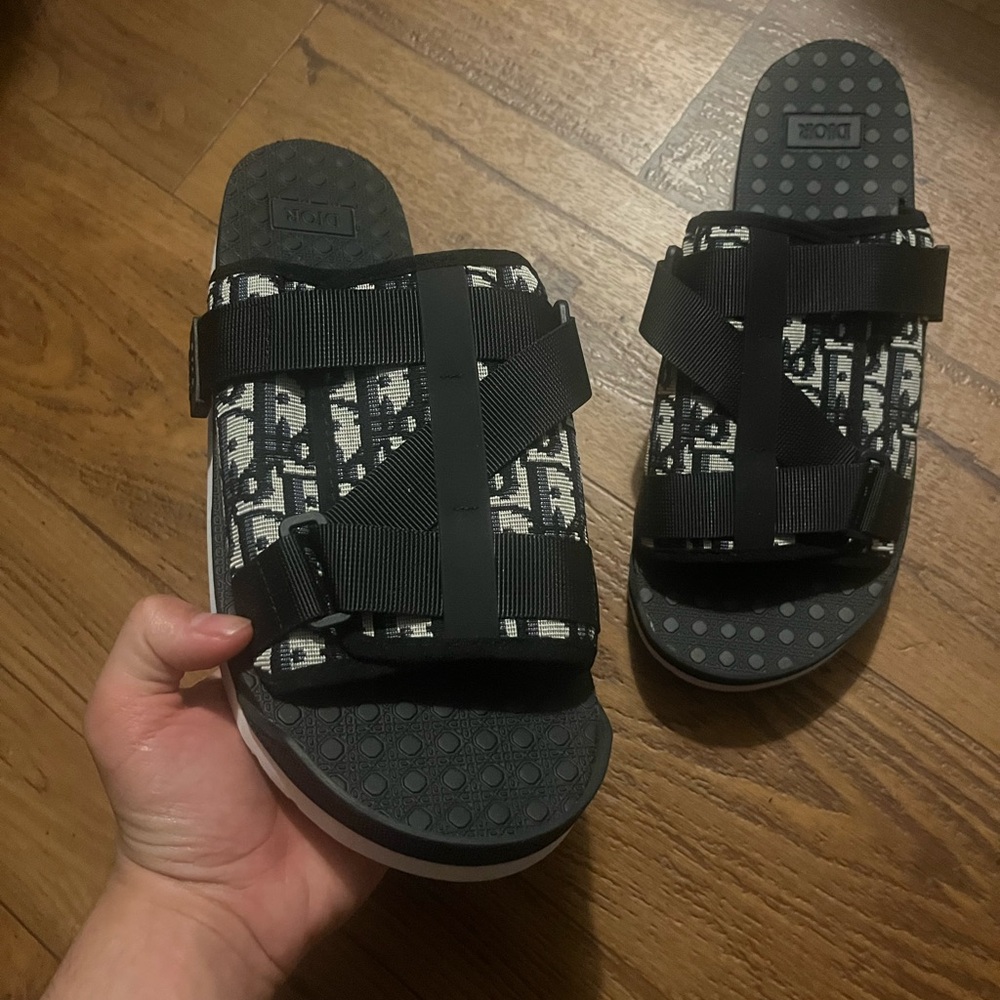 Dior Kids Black Slide Sandals